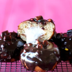 Double Glazed Hot Chocolate Donuts