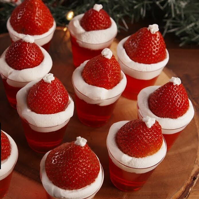 Watch out, these Santa Hat JELL-O Shots could land you on the naughty list....