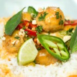 Thai Chicken Meatball Curry With Coconut Rice