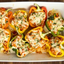 Chicken Parm Stuffed Peppers
