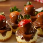 Chocolate Strawberry Cheesecakes