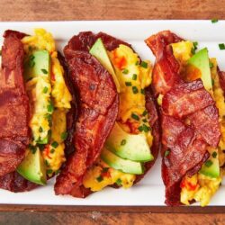 Bacon Weave Breakfast Tacos