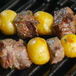 Steak And Potatoes On A Stick