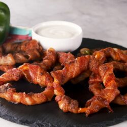 Bacon Wrapped Bell Pepper Rings