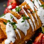 Chicken and Elote Corn Chimichangas