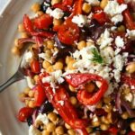 Marinated Chickpeas with Slow-Roasted Red Pepper & Feta (Vegetarian)