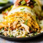 Smothered Honey Lime Chicken Burritos