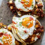 Chorizo and Fried Egg Breakfast Tacos