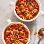 Mini Meatball and Pasta Marinara Soup