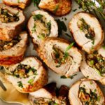 Mushroom, Spinach & Gruyère Stuffed Pork Tenderloin