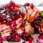 Cream Cheese Stuffed Blackberry Compote French Toast