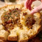 Baked Brie Bread Bowl with Caramelized Onions