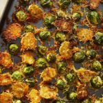 Crispy Parmesan Garlic Roasted Brussels Sprouts