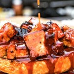 Smoked Maple Bourbon Pork Belly Burnt End Waffle Sliders